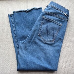 MOTHER Mid Rise Rambler Zip Ankle Fray